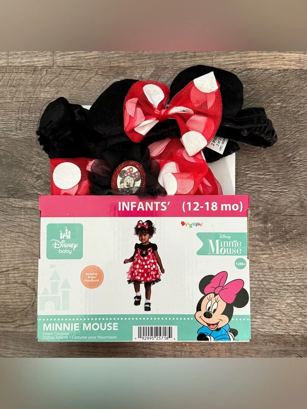 NWT Disney Minnie Mouse Baby Girl Halloween Costume Disguise 12-18 Months
